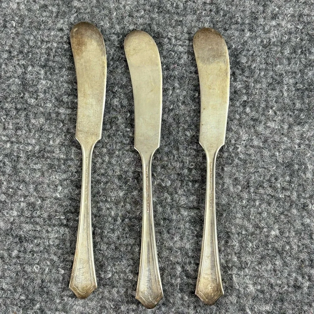 Vintage Oneida Community Par Plate Vernon Ashley Flat Butter Spreaders Lot 6